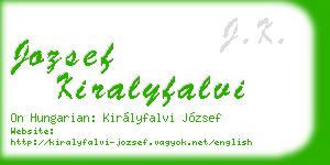 jozsef kiralyfalvi business card